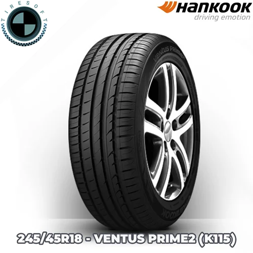 لاستیک هانکوک سایز ۲۴۵/۴۵R۱۸ مدل VENTUS PRIME۲ (K۱۱۵)