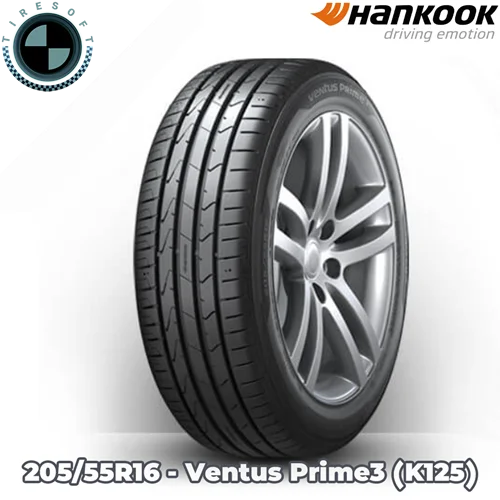 لاستیک هانکوک سایز ۲۰۵/۵۵R۱۶ مدل Ventus Prime۳ (K۱۲۵)