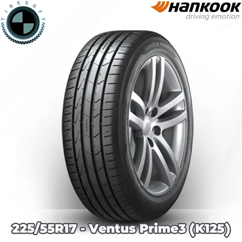 لاستیک هانکوک سایز ۲۲۵/۵۵R۱۷ مدل Ventus Prime۳ (K۱۲۵)
