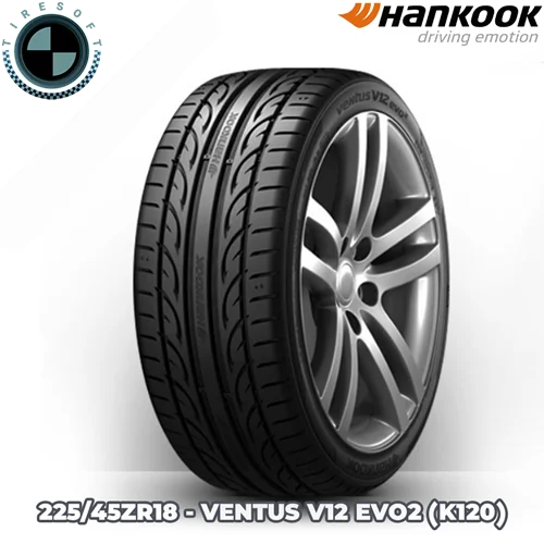 لاستیک هانکوک سایز ۲۲۵/۴۵ZR۱۸ مدل VENTUS V۱۲ EVO۲ (K۱۲۰)